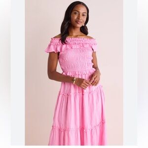 NWOT 🌸Avara Ebby Pink Off-Shoulder Dress